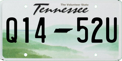 TN license plate Q1452U