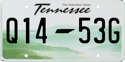 TN license plate Q1453G