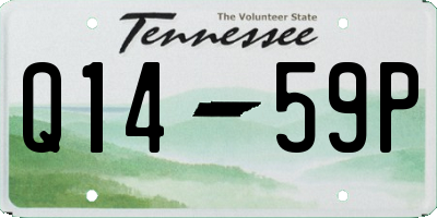 TN license plate Q1459P