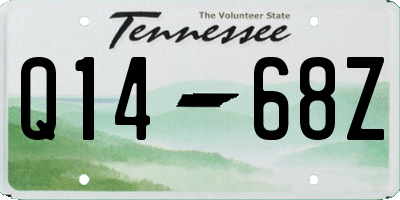 TN license plate Q1468Z