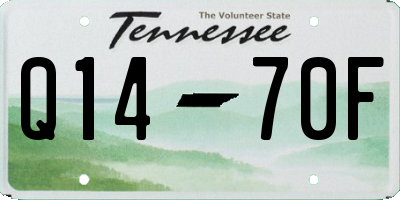 TN license plate Q1470F