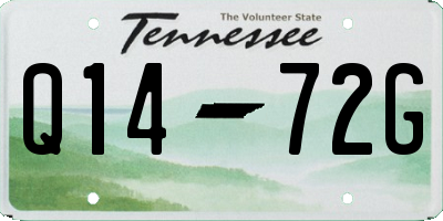 TN license plate Q1472G