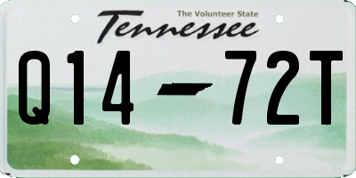 TN license plate Q1472T