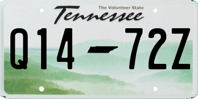TN license plate Q1472Z