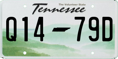 TN license plate Q1479D