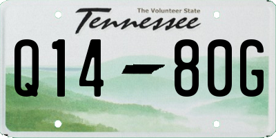 TN license plate Q1480G