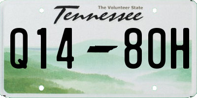 TN license plate Q1480H