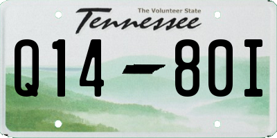 TN license plate Q1480I