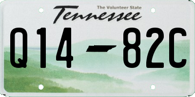 TN license plate Q1482C