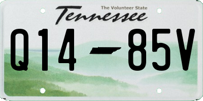 TN license plate Q1485V