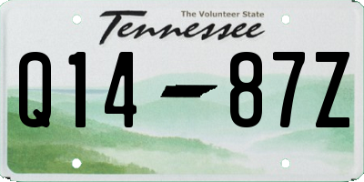 TN license plate Q1487Z