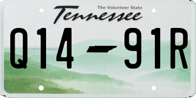TN license plate Q1491R