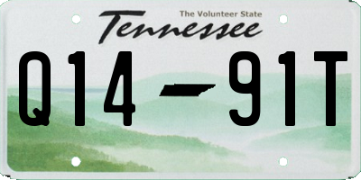 TN license plate Q1491T