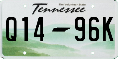 TN license plate Q1496K