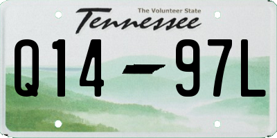 TN license plate Q1497L