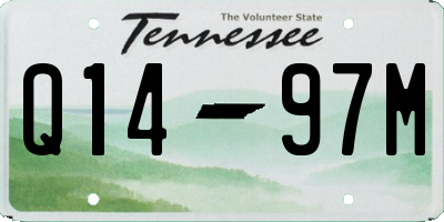 TN license plate Q1497M