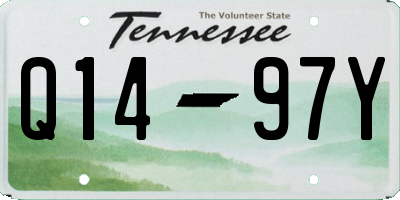 TN license plate Q1497Y