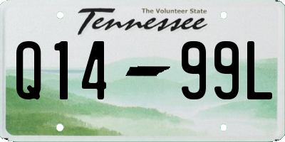 TN license plate Q1499L