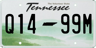 TN license plate Q1499M
