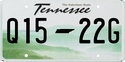 TN license plate Q1522G