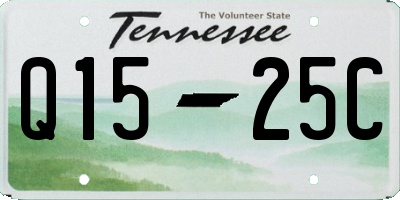 TN license plate Q1525C