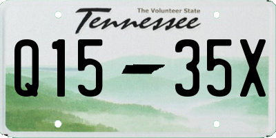 TN license plate Q1535X