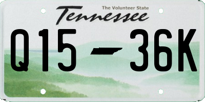 TN license plate Q1536K