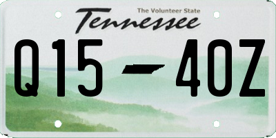 TN license plate Q1540Z
