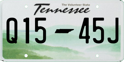 TN license plate Q1545J
