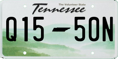 TN license plate Q1550N