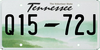 TN license plate Q1572J