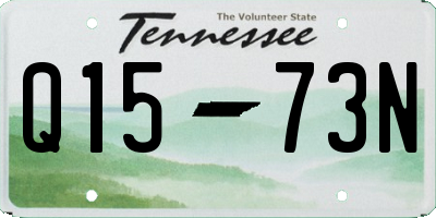 TN license plate Q1573N