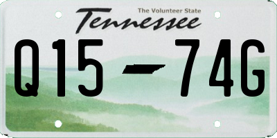 TN license plate Q1574G