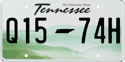 TN license plate Q1574H