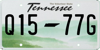 TN license plate Q1577G