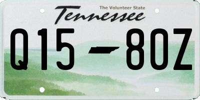 TN license plate Q1580Z