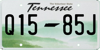 TN license plate Q1585J