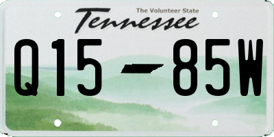 TN license plate Q1585W