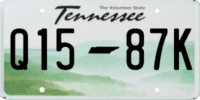 TN license plate Q1587K