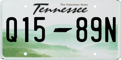 TN license plate Q1589N