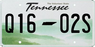 TN license plate Q1602S
