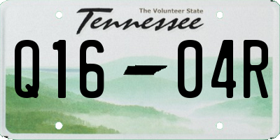 TN license plate Q1604R