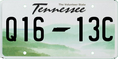 TN license plate Q1613C