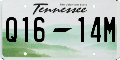 TN license plate Q1614M