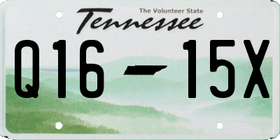 TN license plate Q1615X