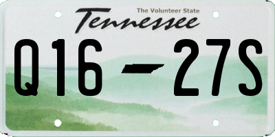 TN license plate Q1627S
