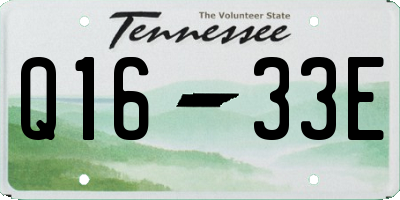 TN license plate Q1633E