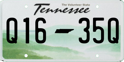 TN license plate Q1635Q