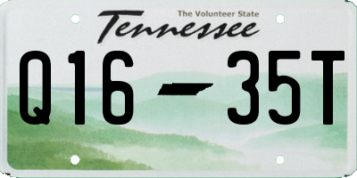 TN license plate Q1635T