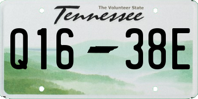 TN license plate Q1638E